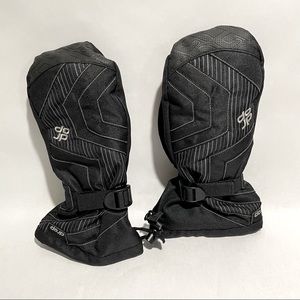 DROP black insulated winter snow gloves mens S